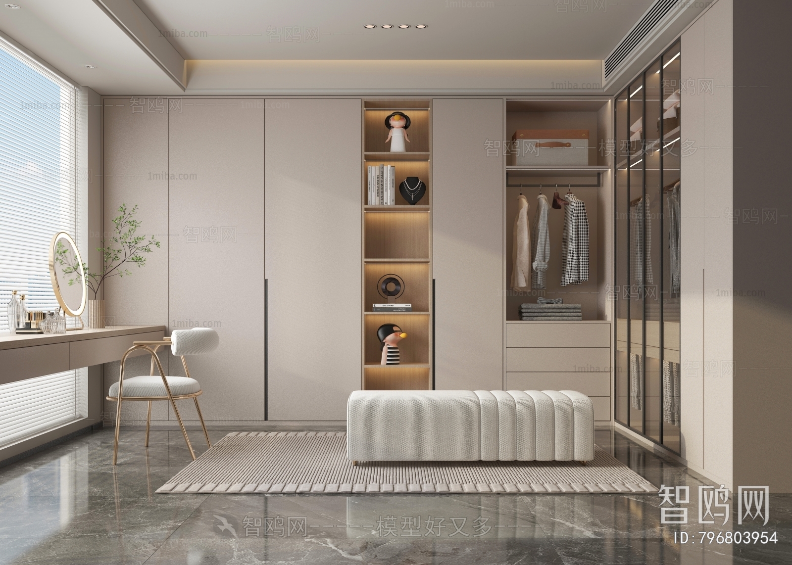 Modern Clothes Storage Area