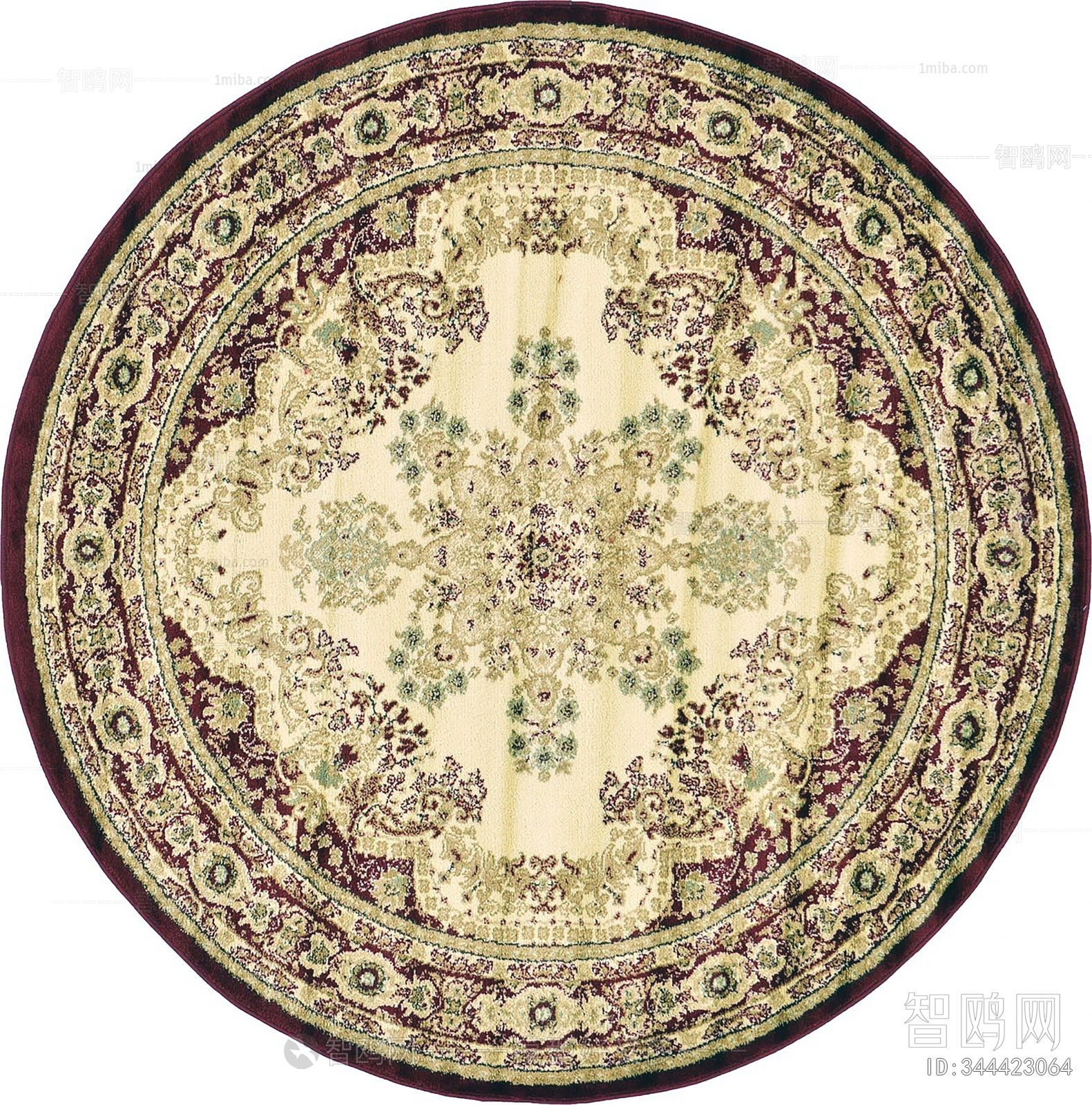 圆形欧式纹理艺术地毯