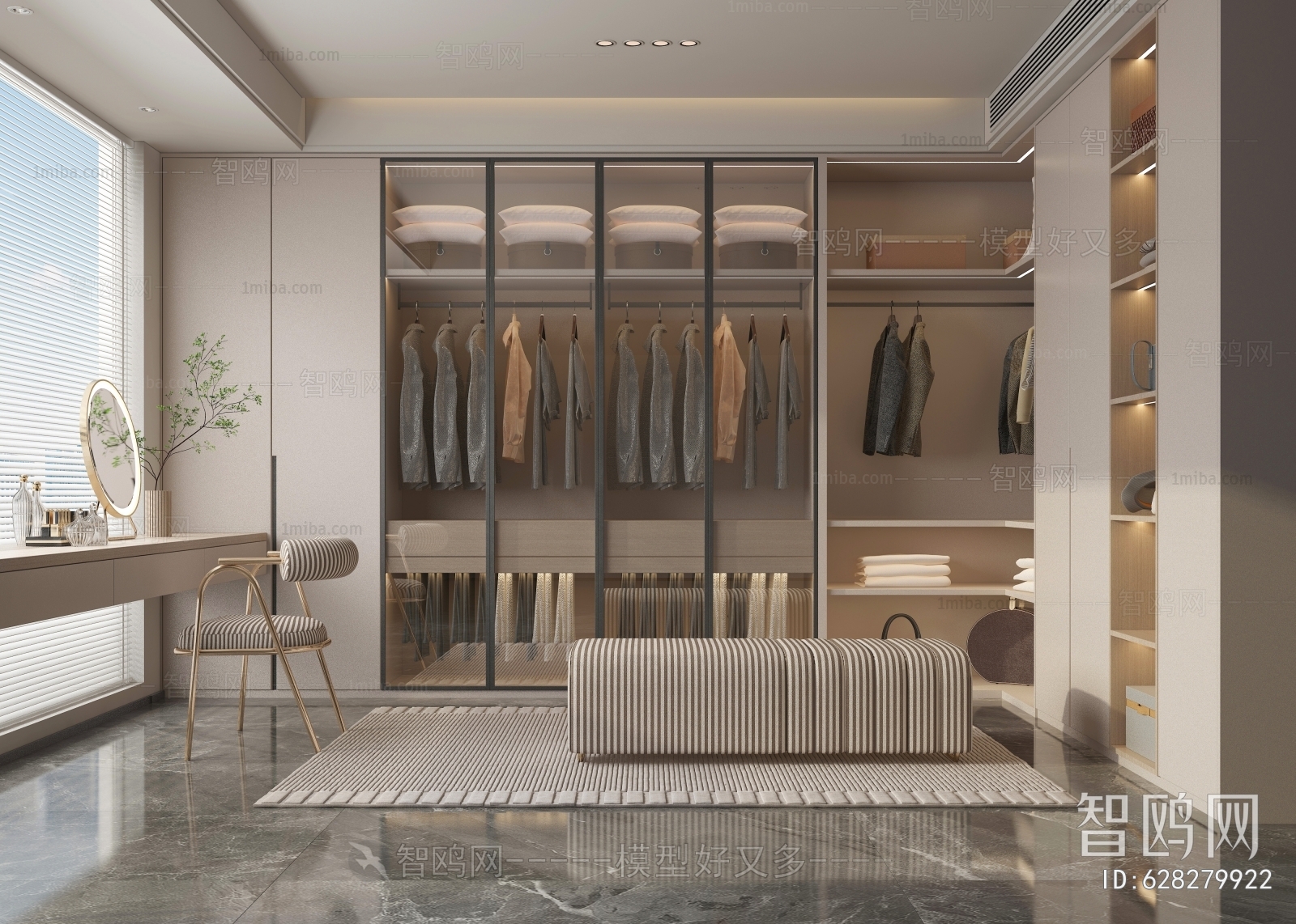 Modern Clothes Storage Area