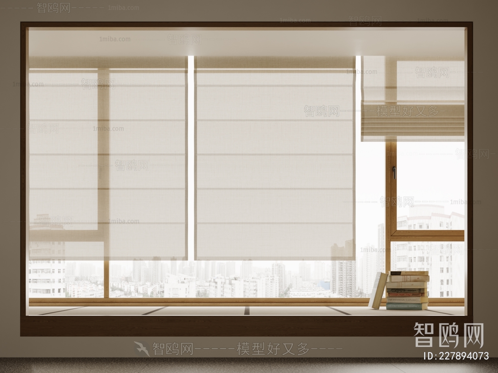 Japanese Style Wabi-sabi Style Roman Curtain