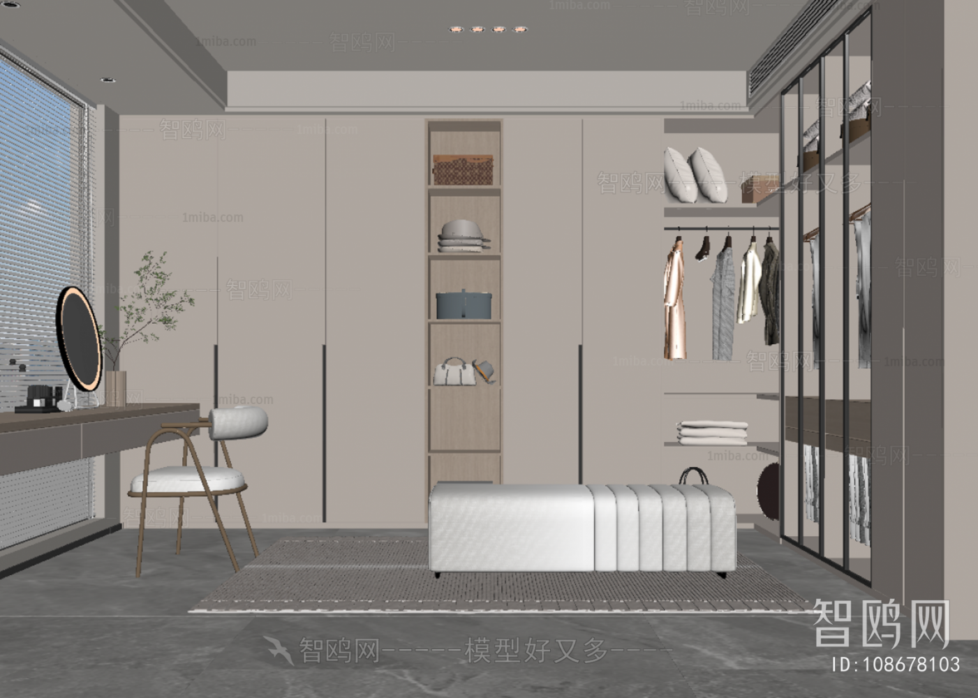 Modern Clothes Storage Area