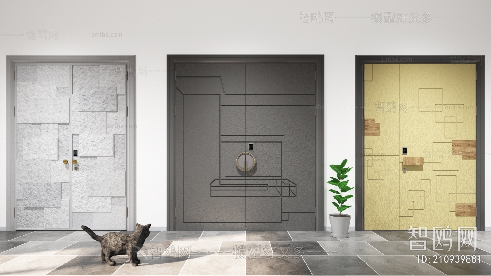 New Chinese Style Double Door