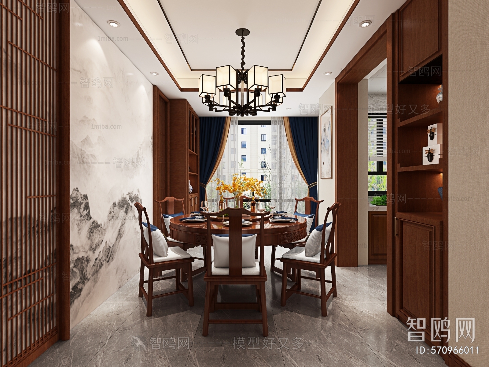 New Chinese Style Dining Room