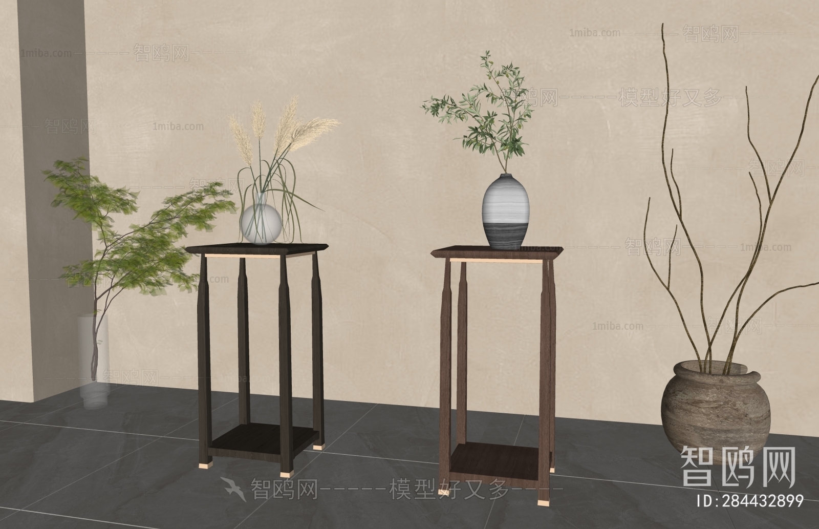 New Chinese Style Flower Shelf