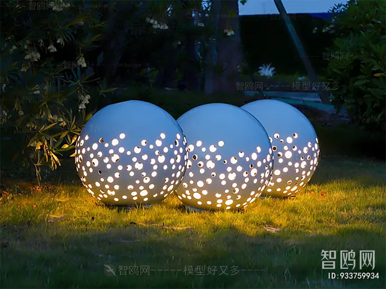 现代草坪灯 球形灯 氛围灯