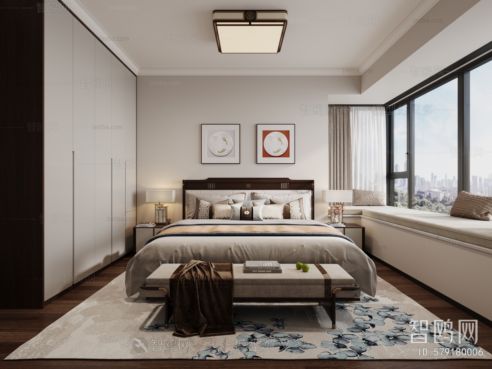 New Chinese Style Bedroom