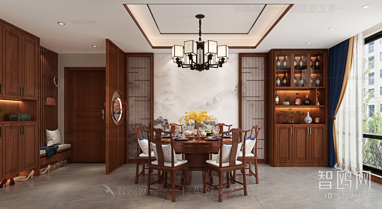 New Chinese Style Dining Room