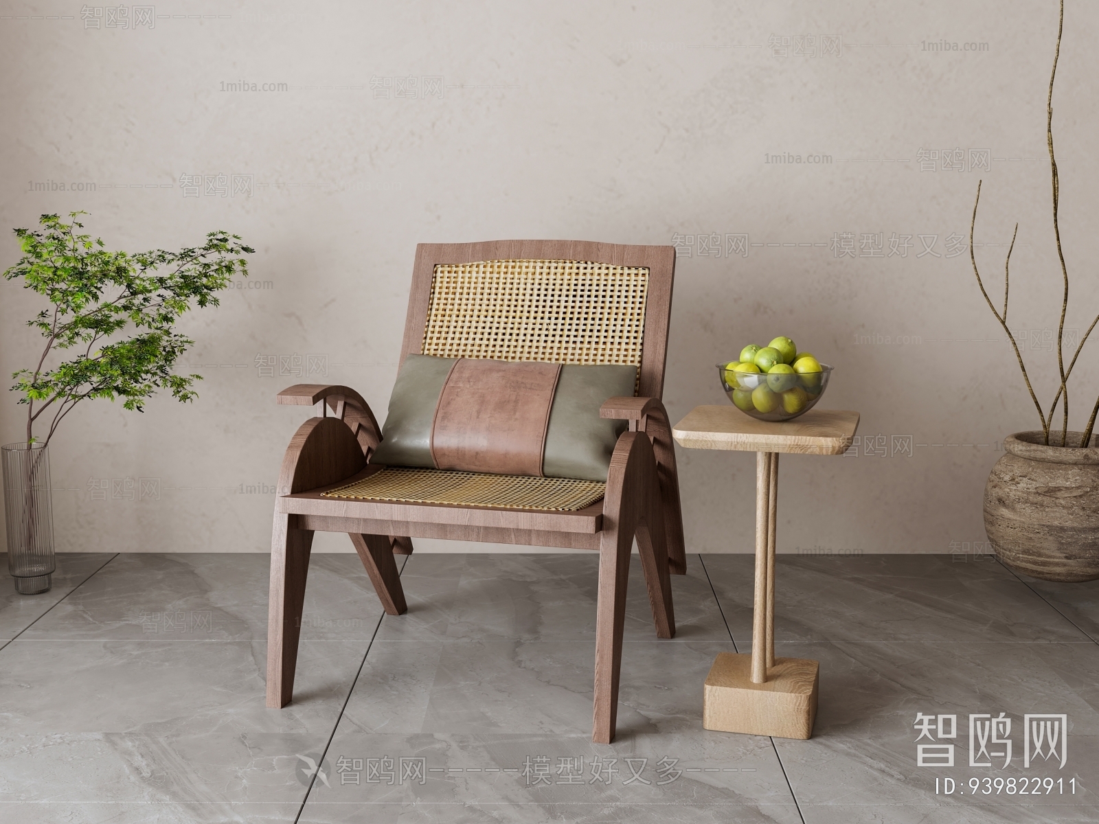 Wabi-sabi Style Lounge Chair