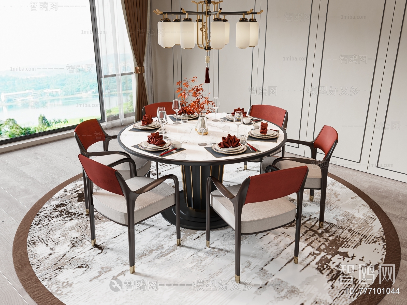 New Chinese Style Dining Table And Chairs