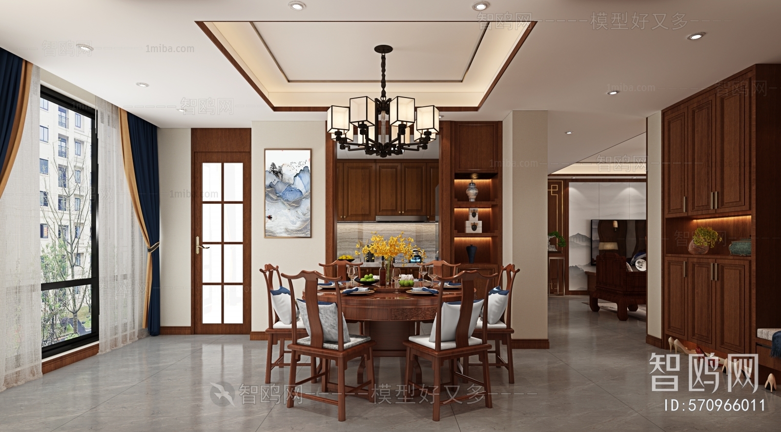 New Chinese Style Dining Room