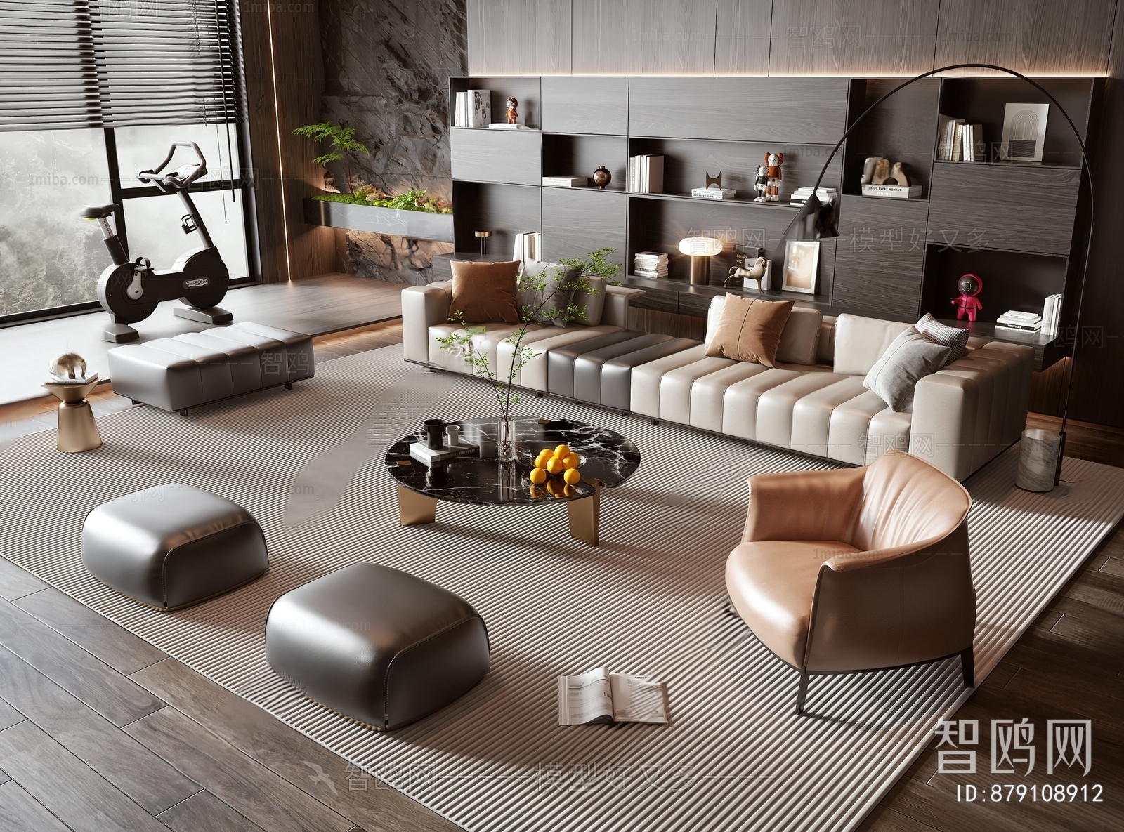 Minotti 现代沙发茶几组合