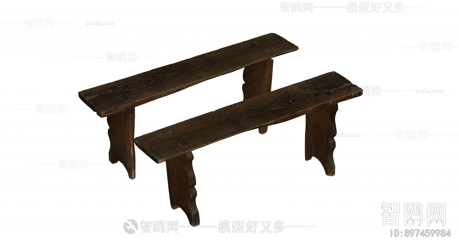 现代木质长凳