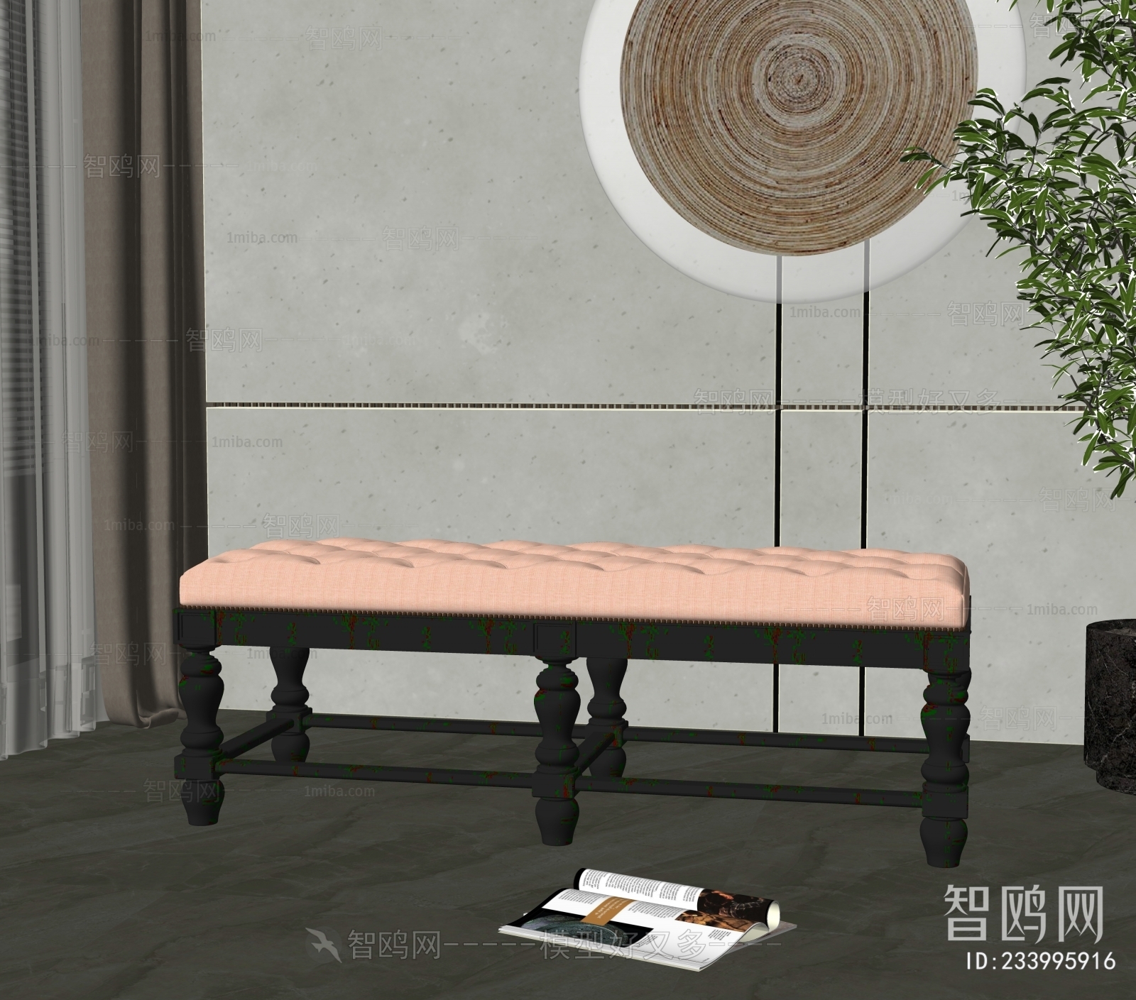 New Chinese Style Sofa Stool