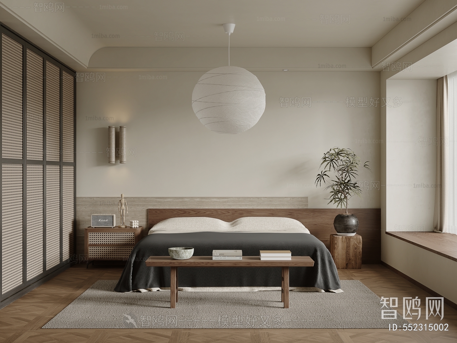 Wabi-sabi Style Bedroom