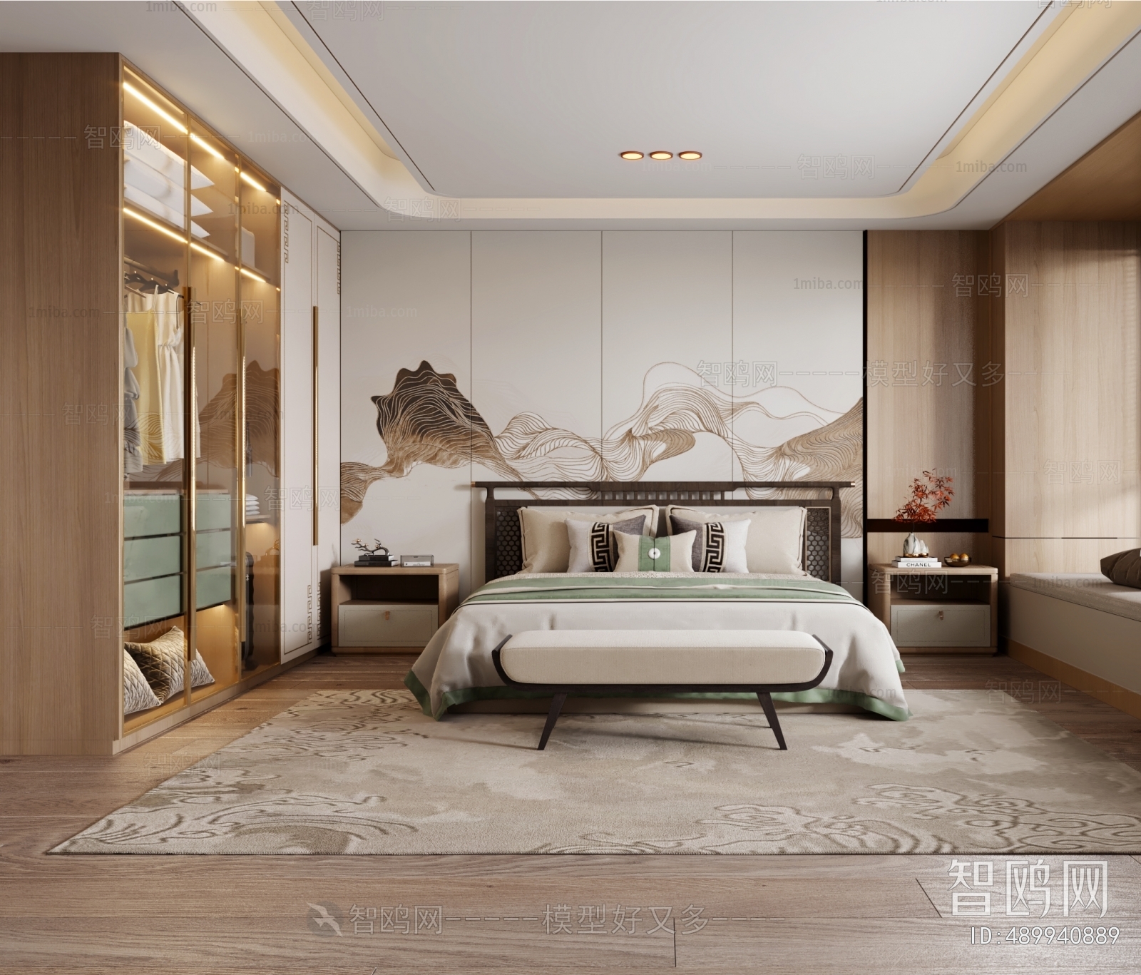 New Chinese Style Bedroom