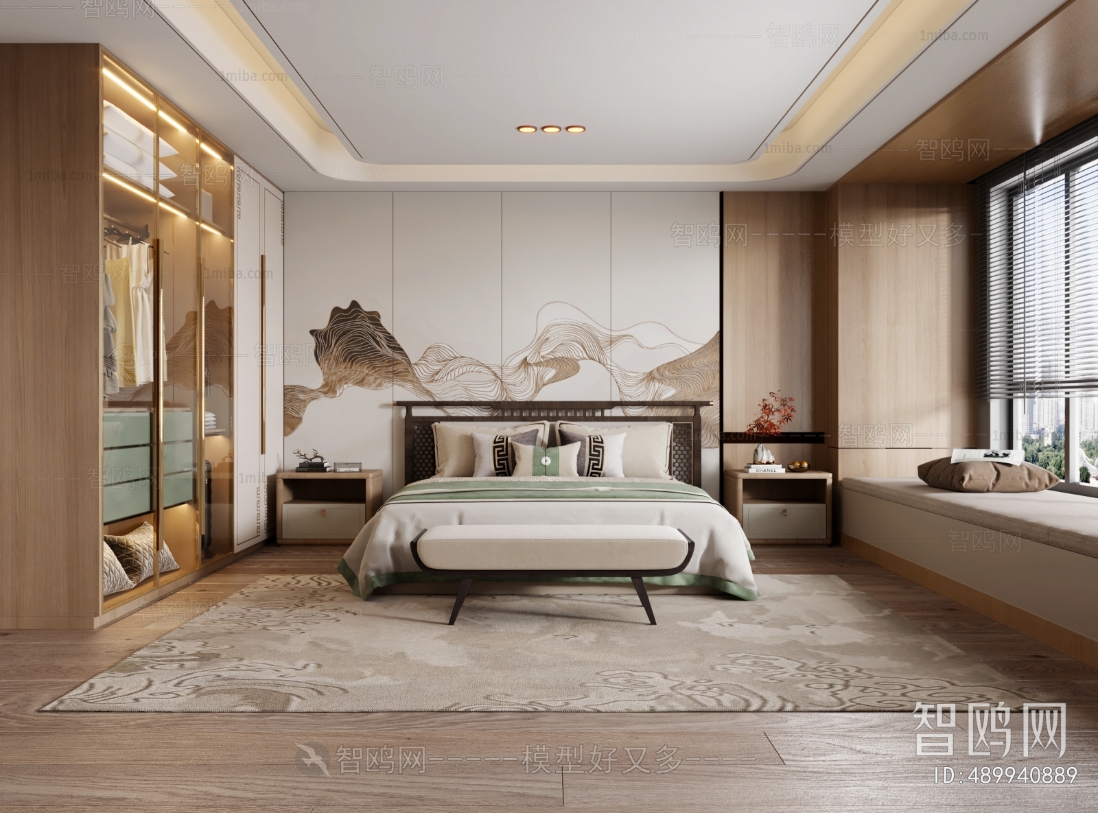 New Chinese Style Bedroom