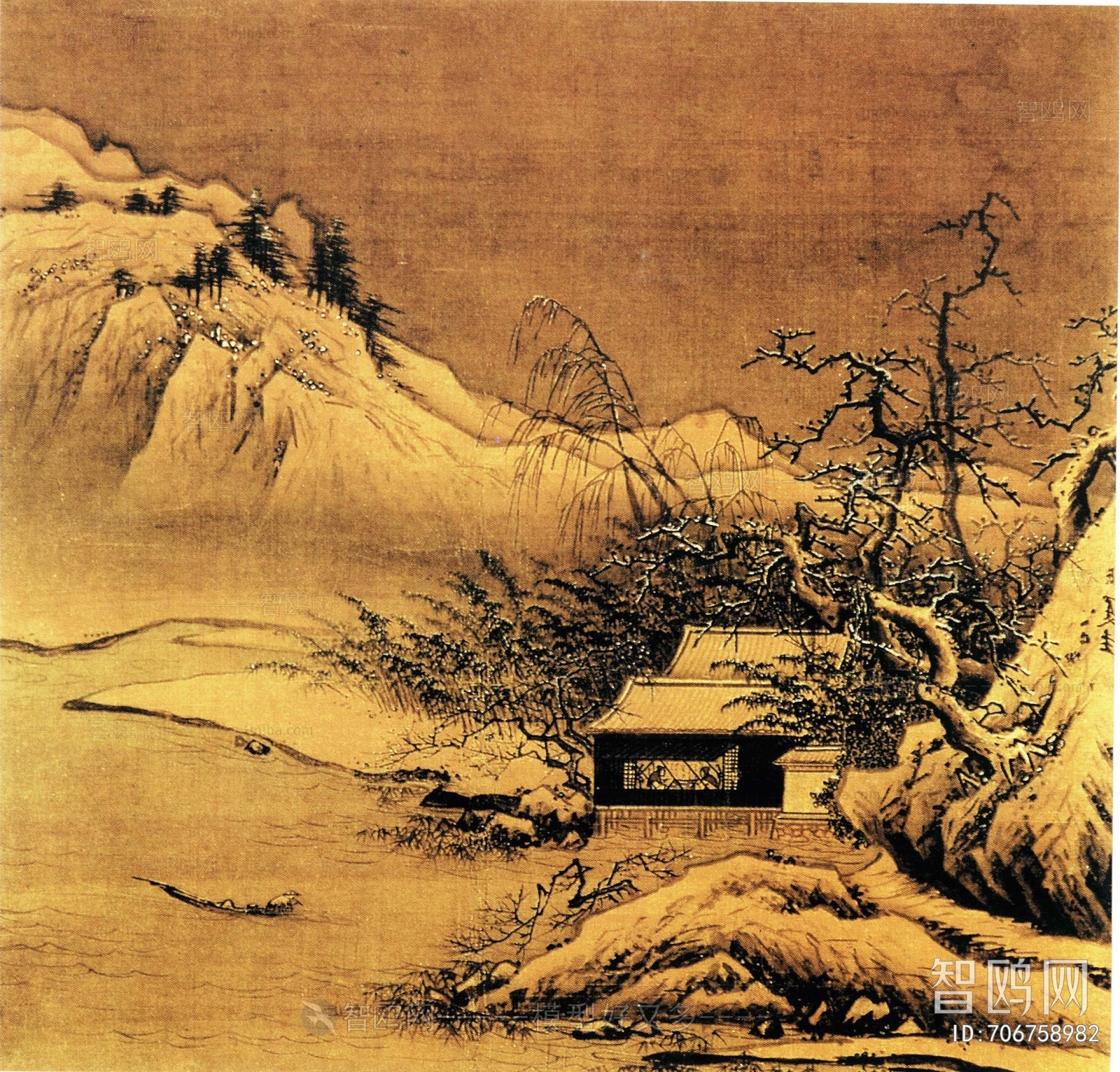 中式国画山水画