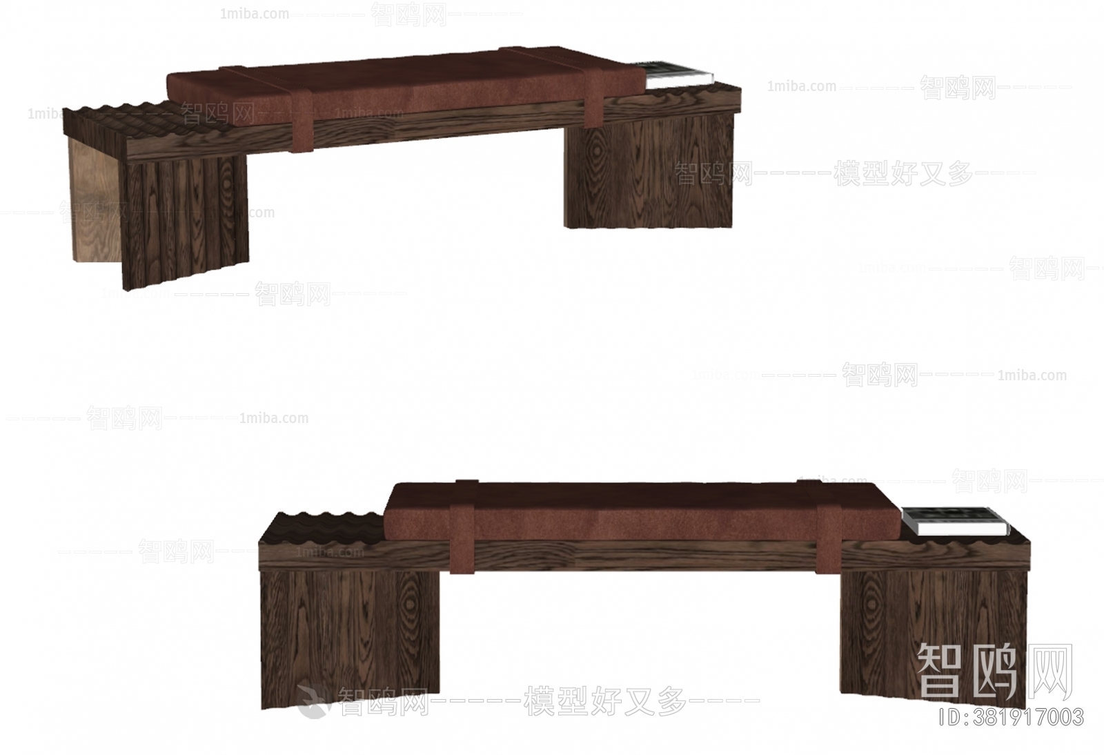 新中式实木长条凳