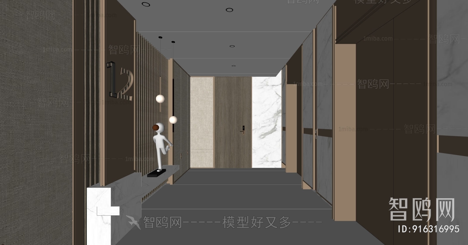 Modern Office Elevator Hall