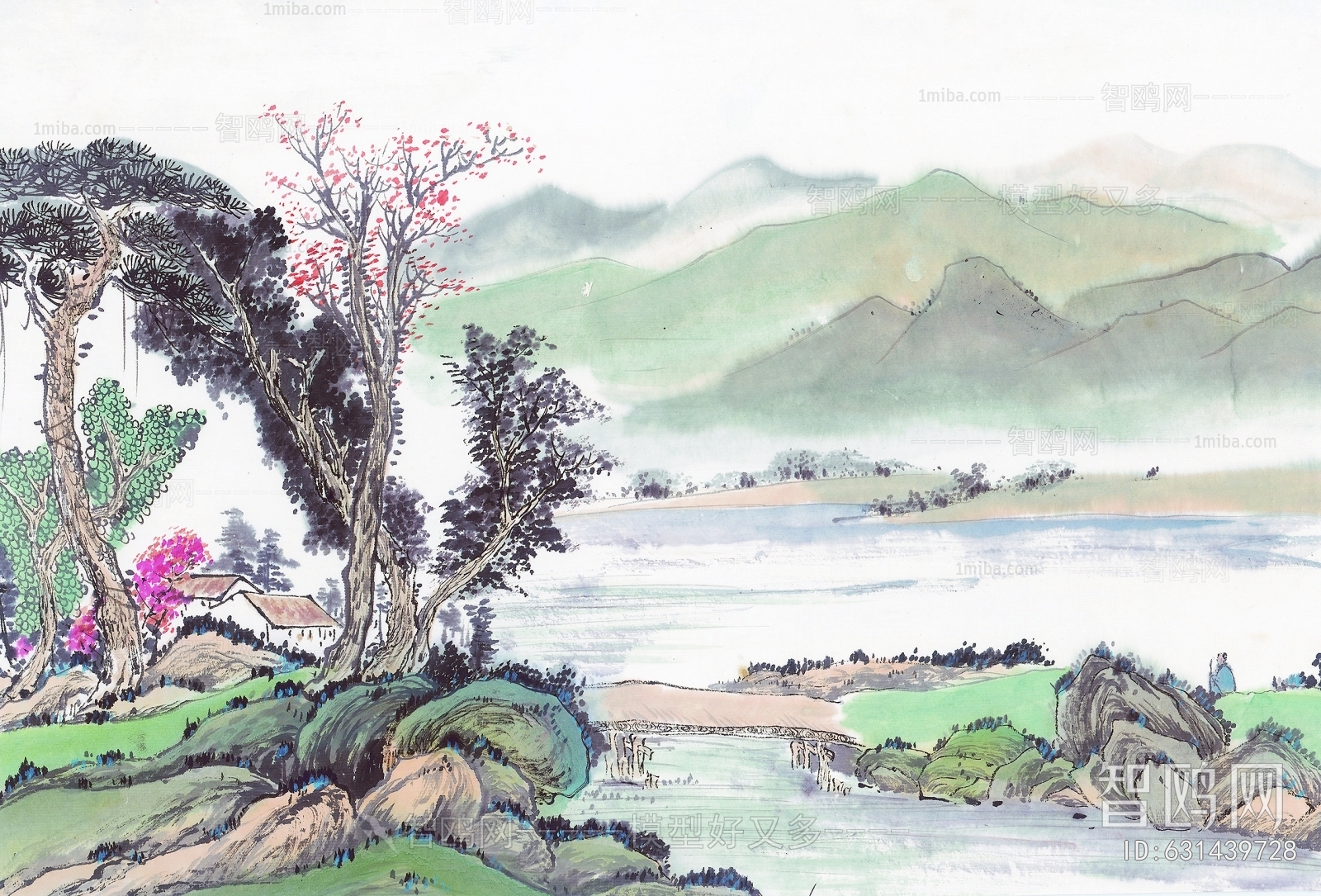 中式国画山水画