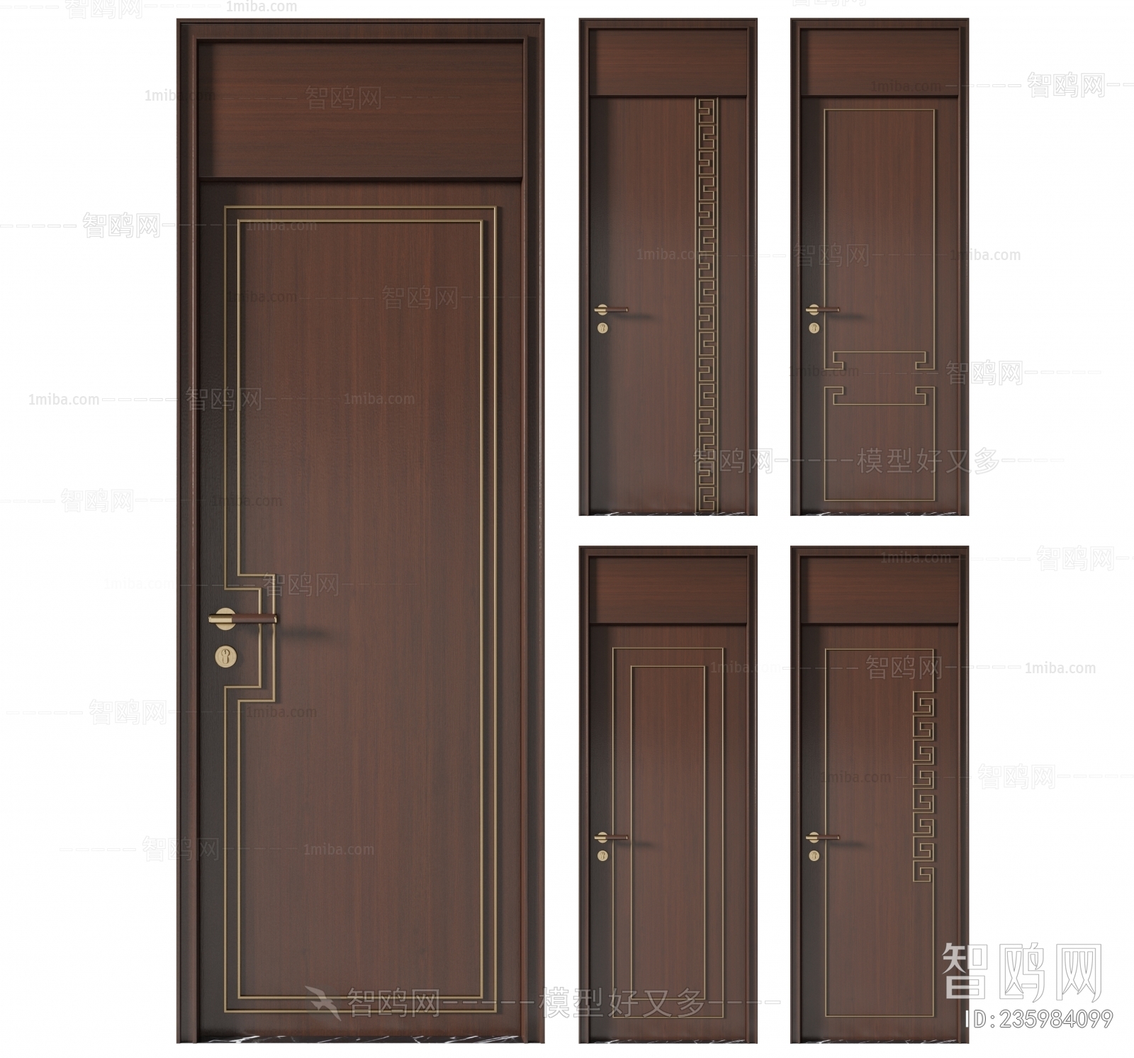 New Chinese Style Single Door