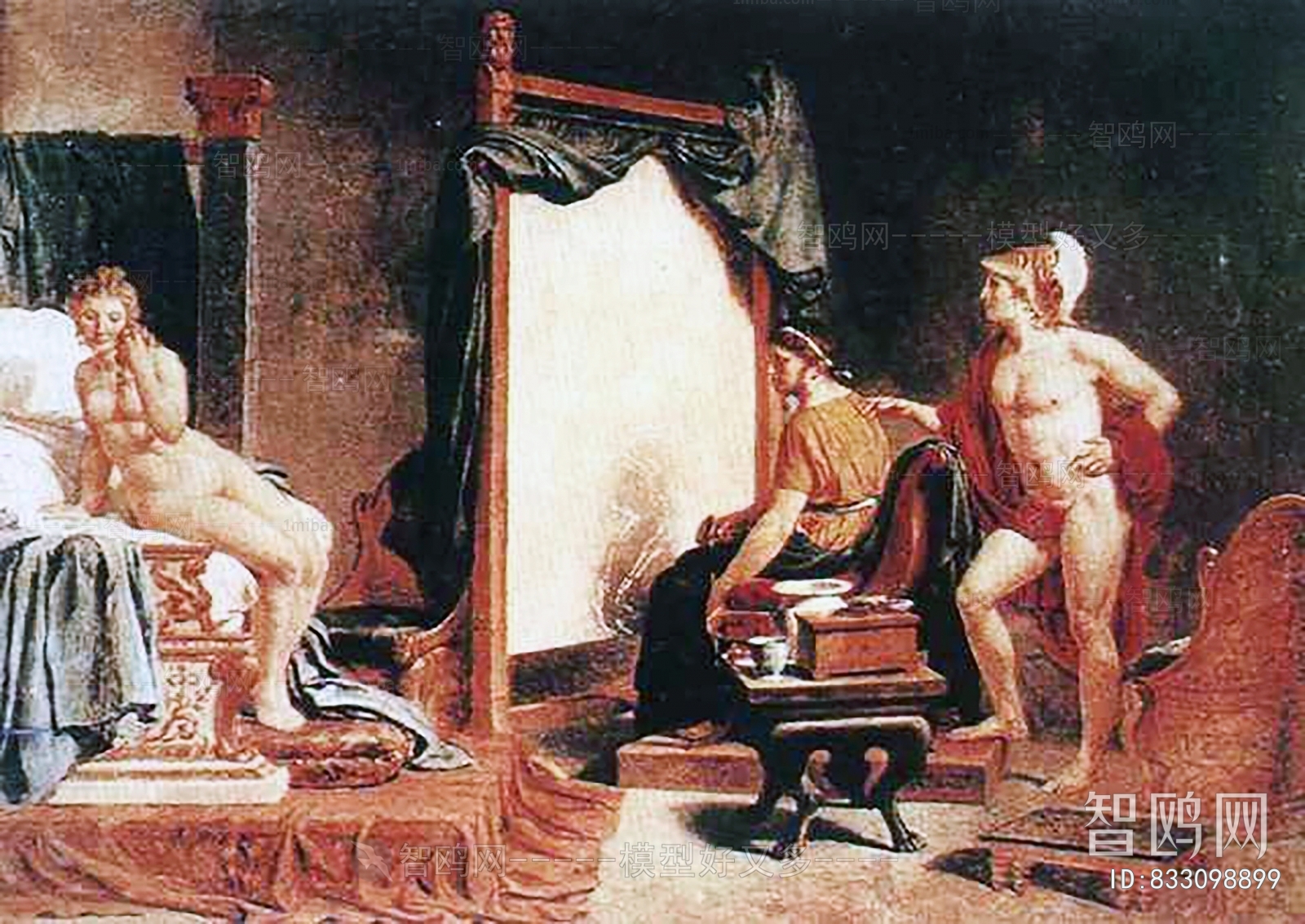 欧式古典名画人物油画