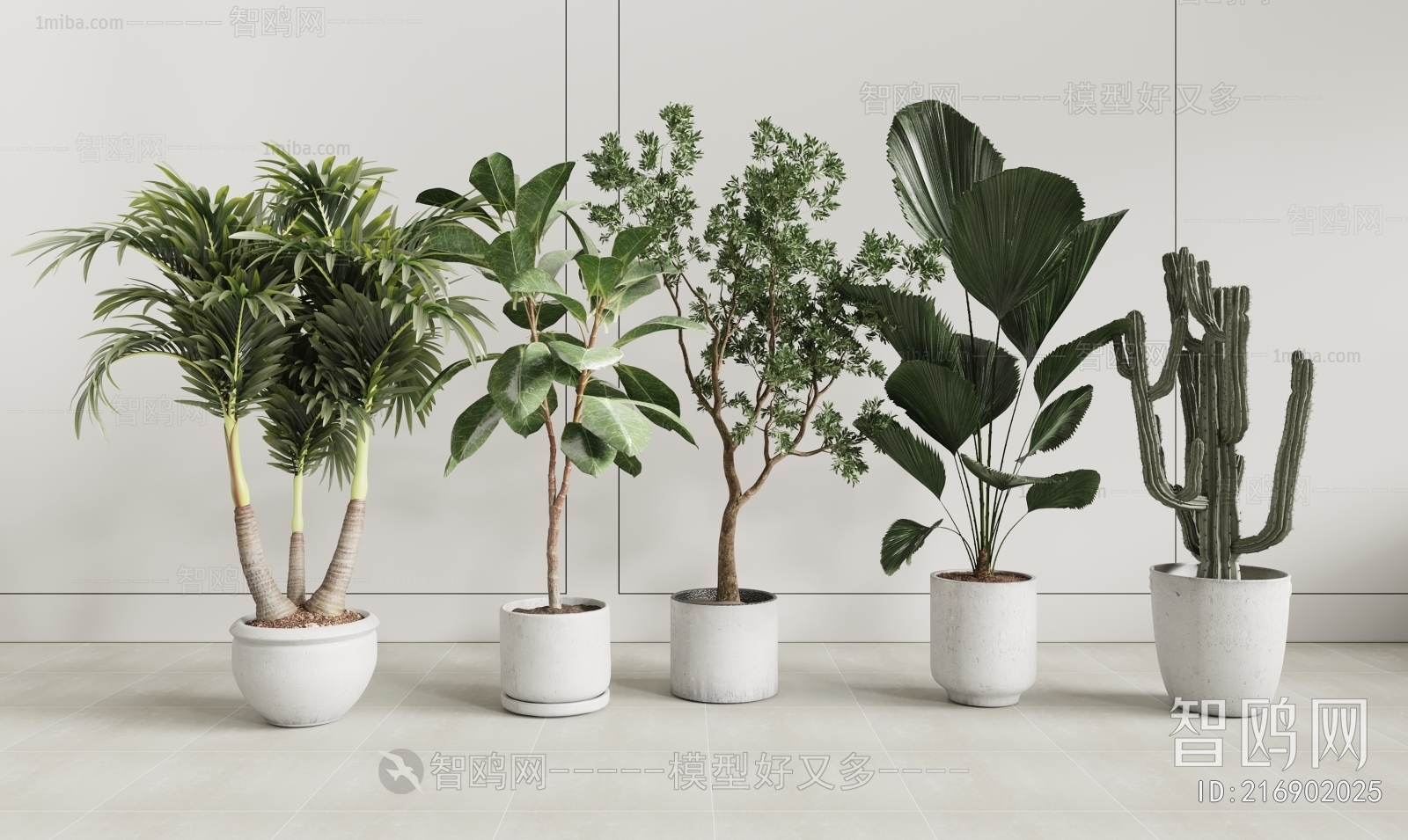 Modern Ground Green Plant Potted Plants