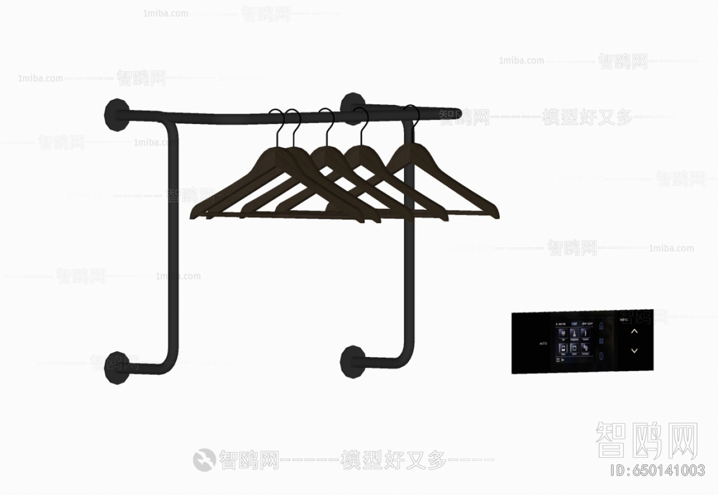 现代墙面简易衣架