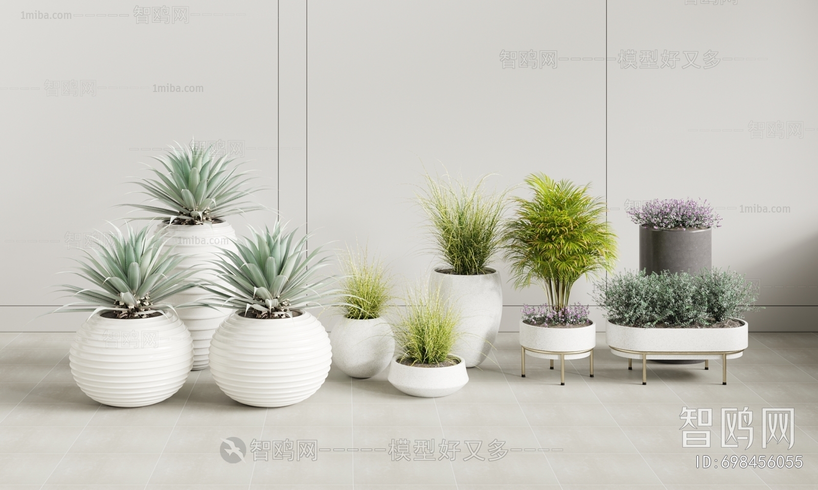 Modern Ground Green Plant Potted Plants