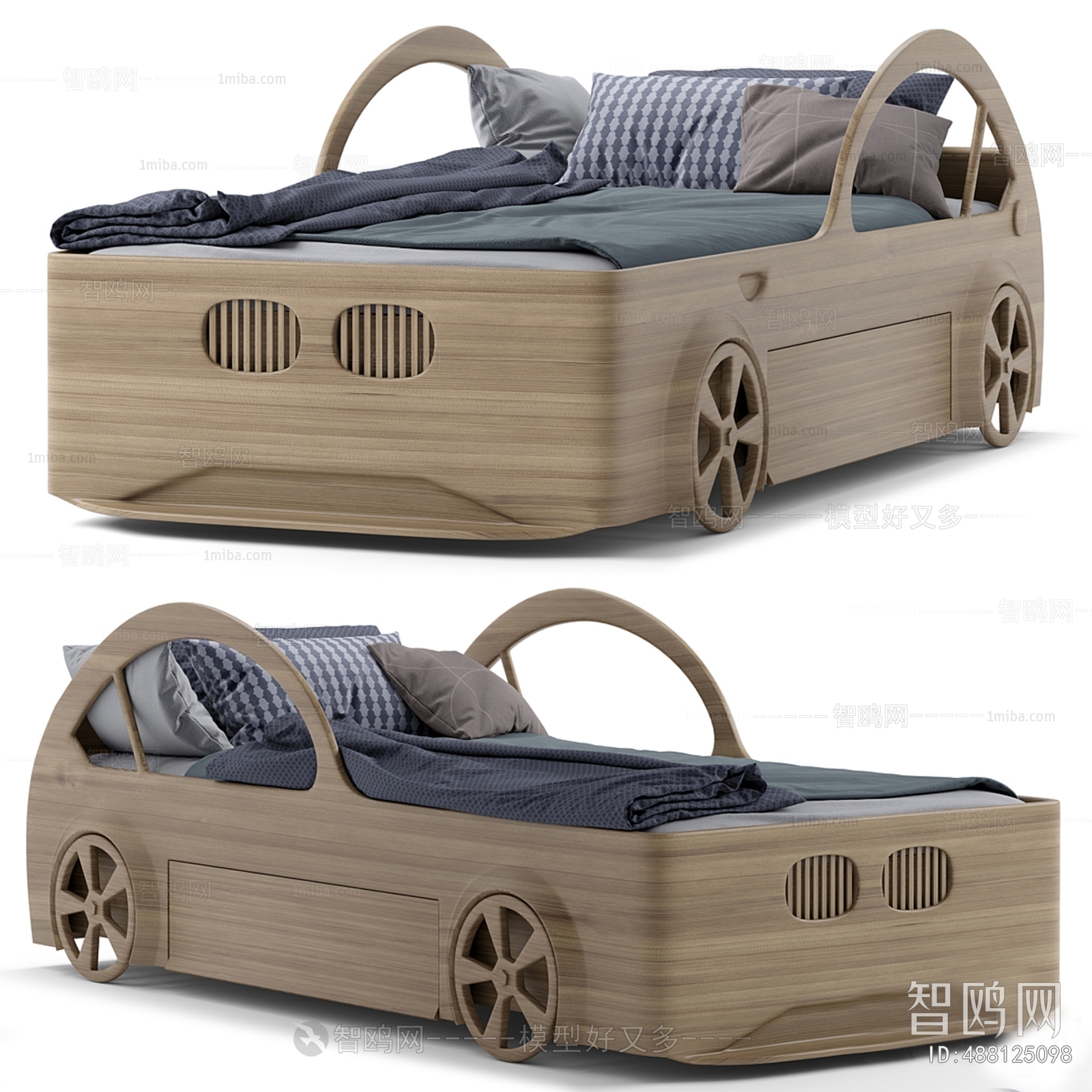 现代汽车造型儿童床