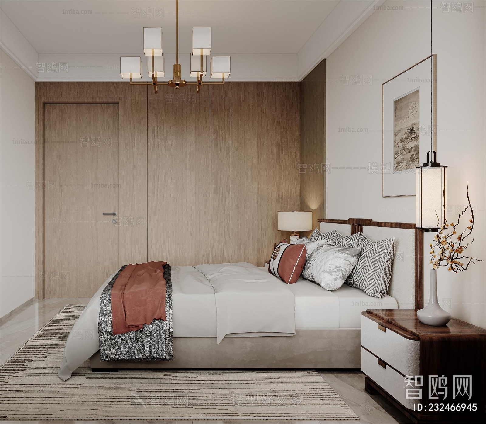 New Chinese Style Bedroom