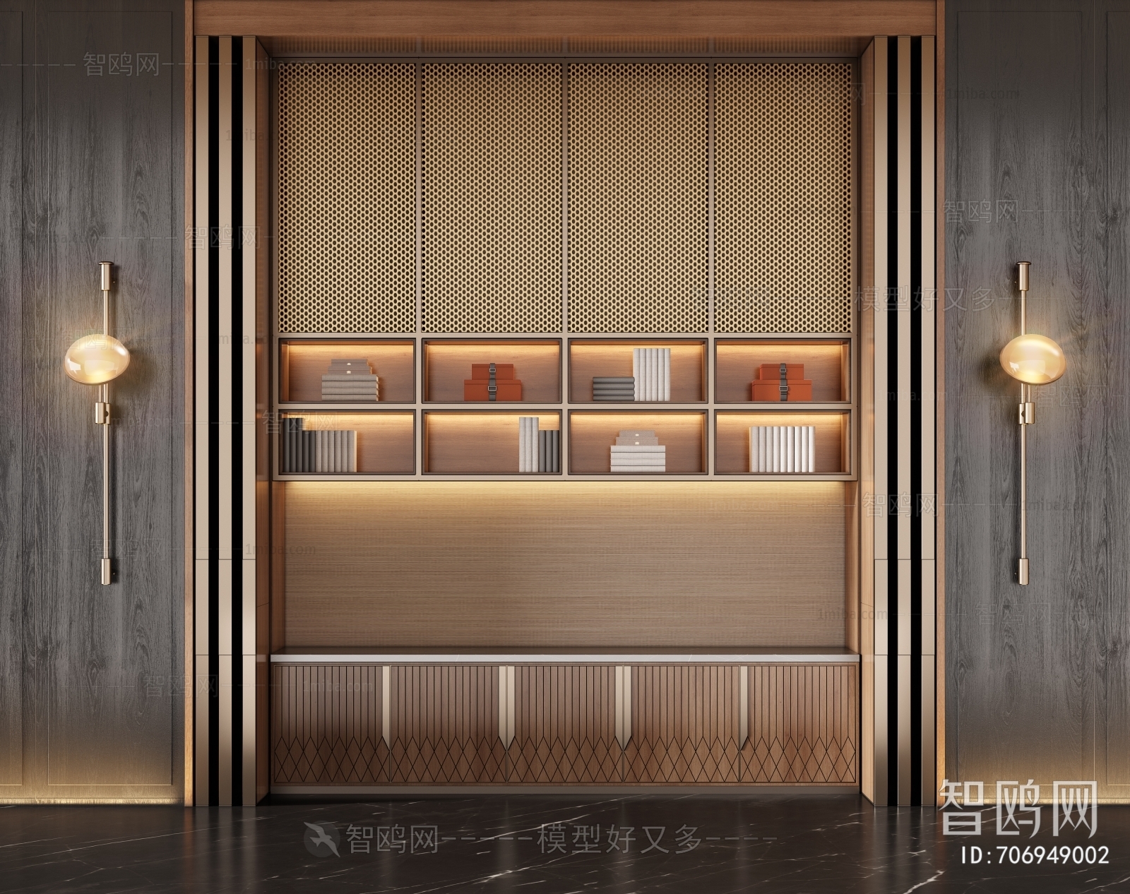 新中式书柜 装饰柜