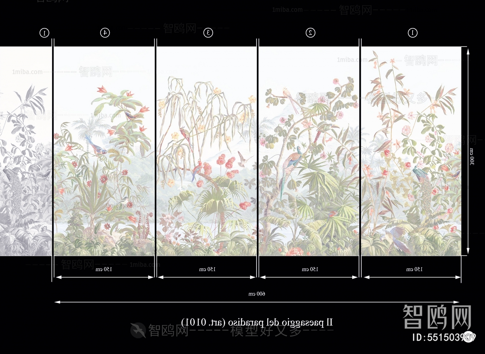 植物花卉多联画