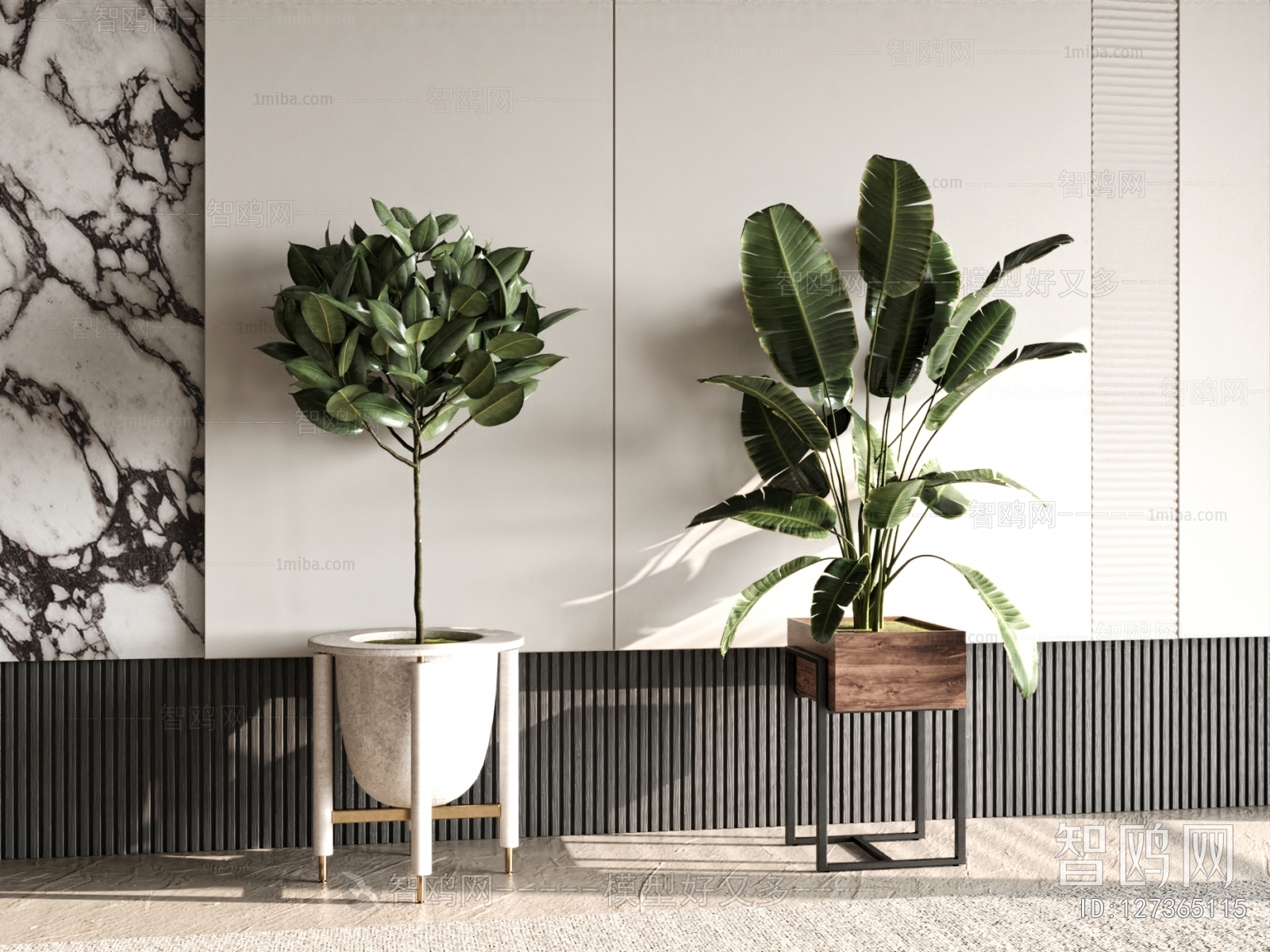 Modern Ground Green Plant Potted Plants