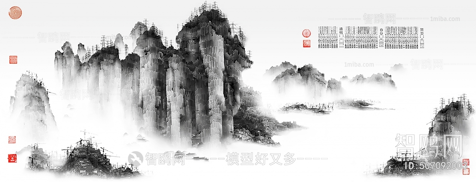 新中式风景装饰画