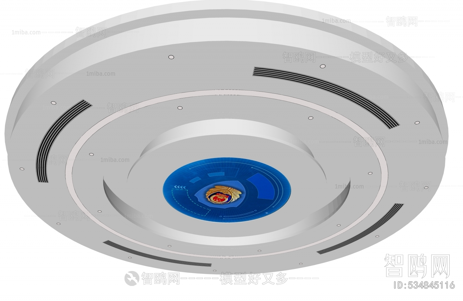 现代圆形公安大厅吊顶