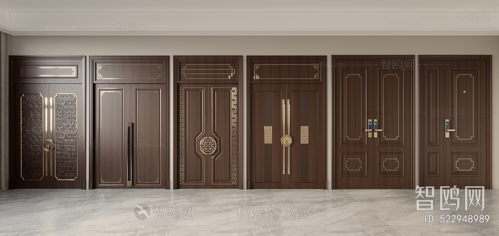 New Chinese Style Double Door