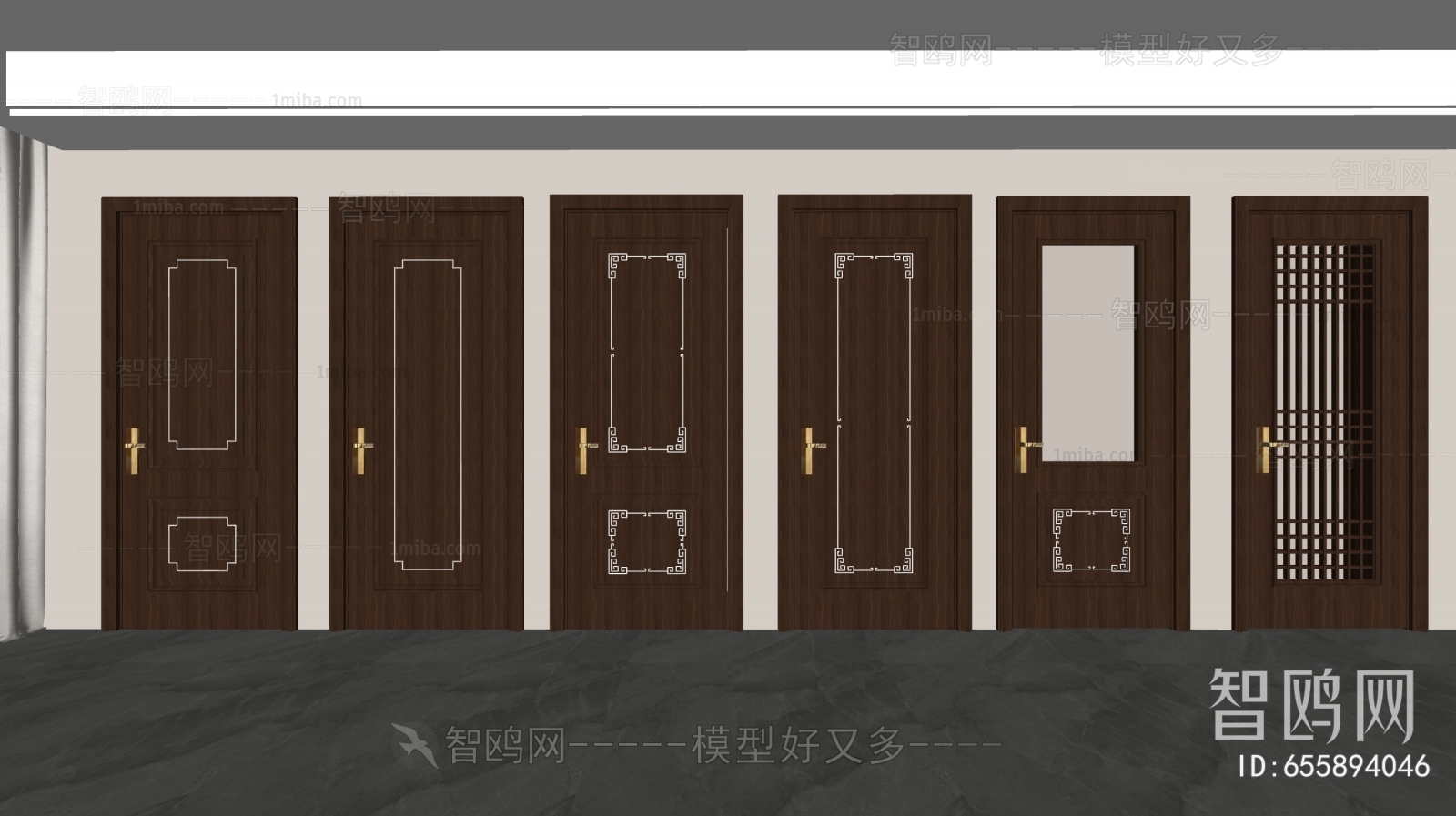 New Chinese Style Single Door