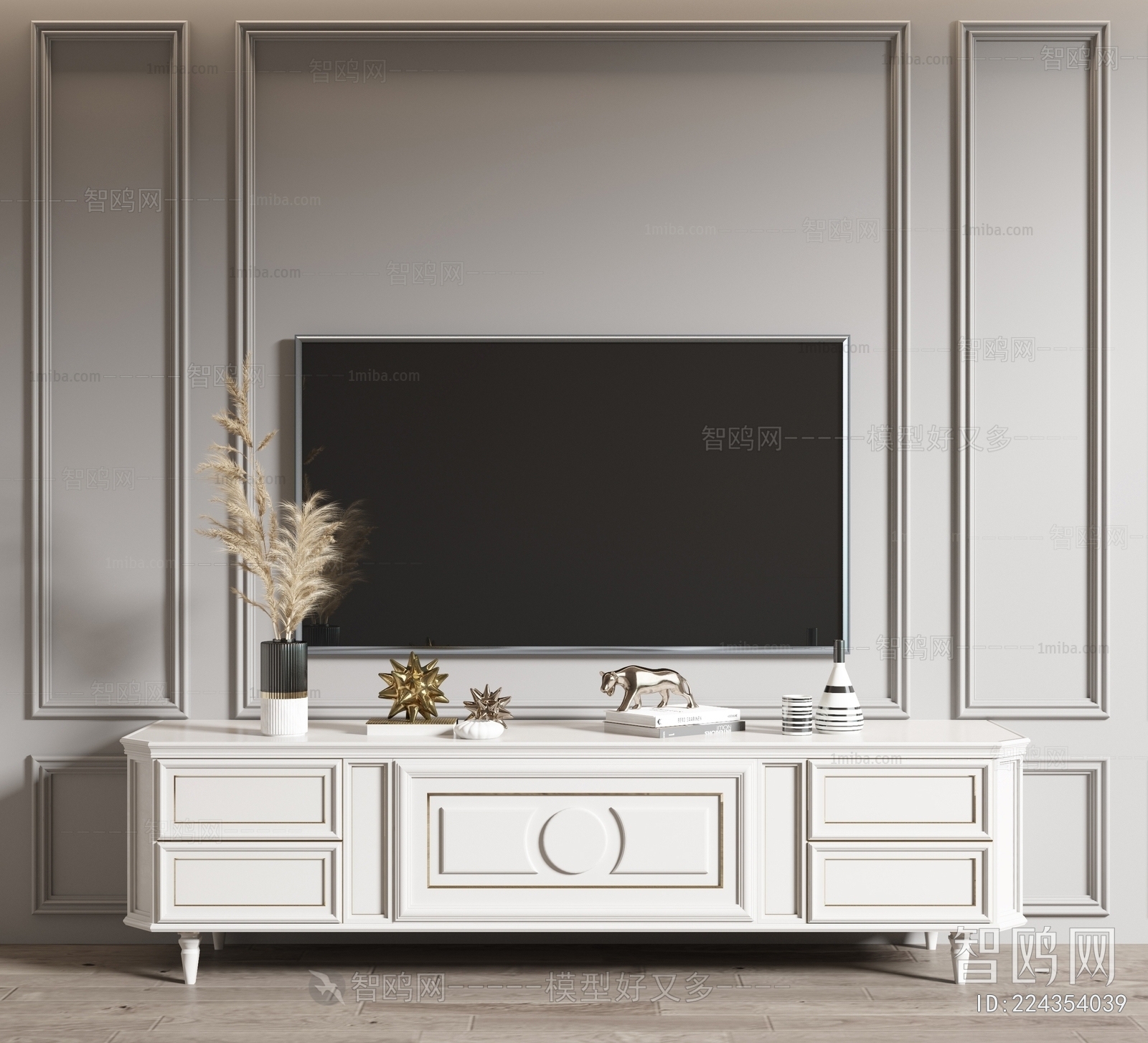 Simple European Style TV Cabinet