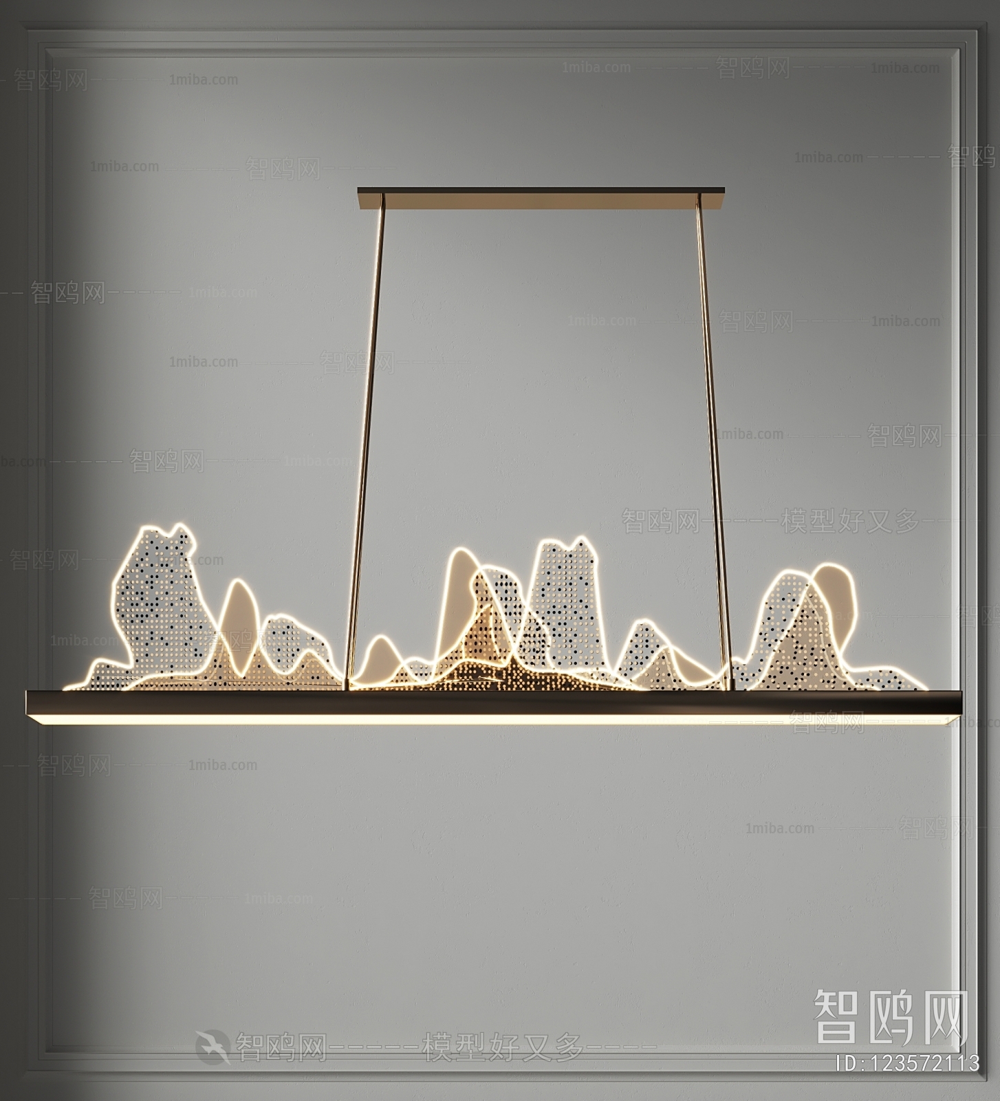 Modern Long Chandelier