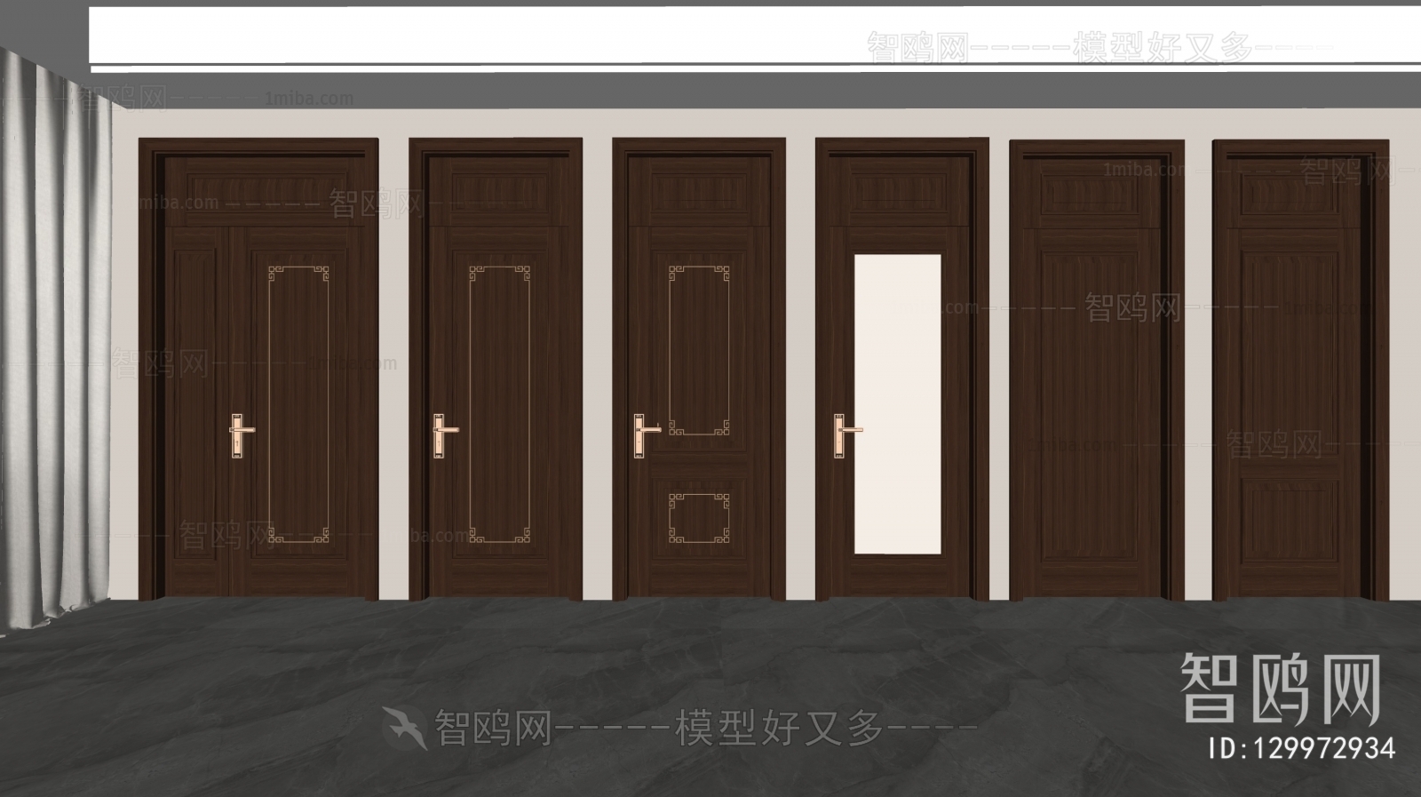 New Chinese Style Single Door