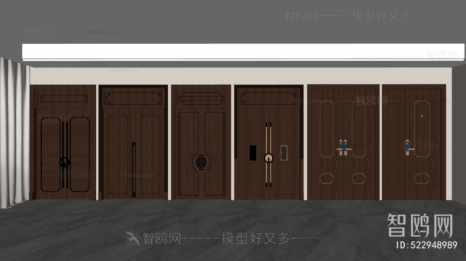 New Chinese Style Double Door