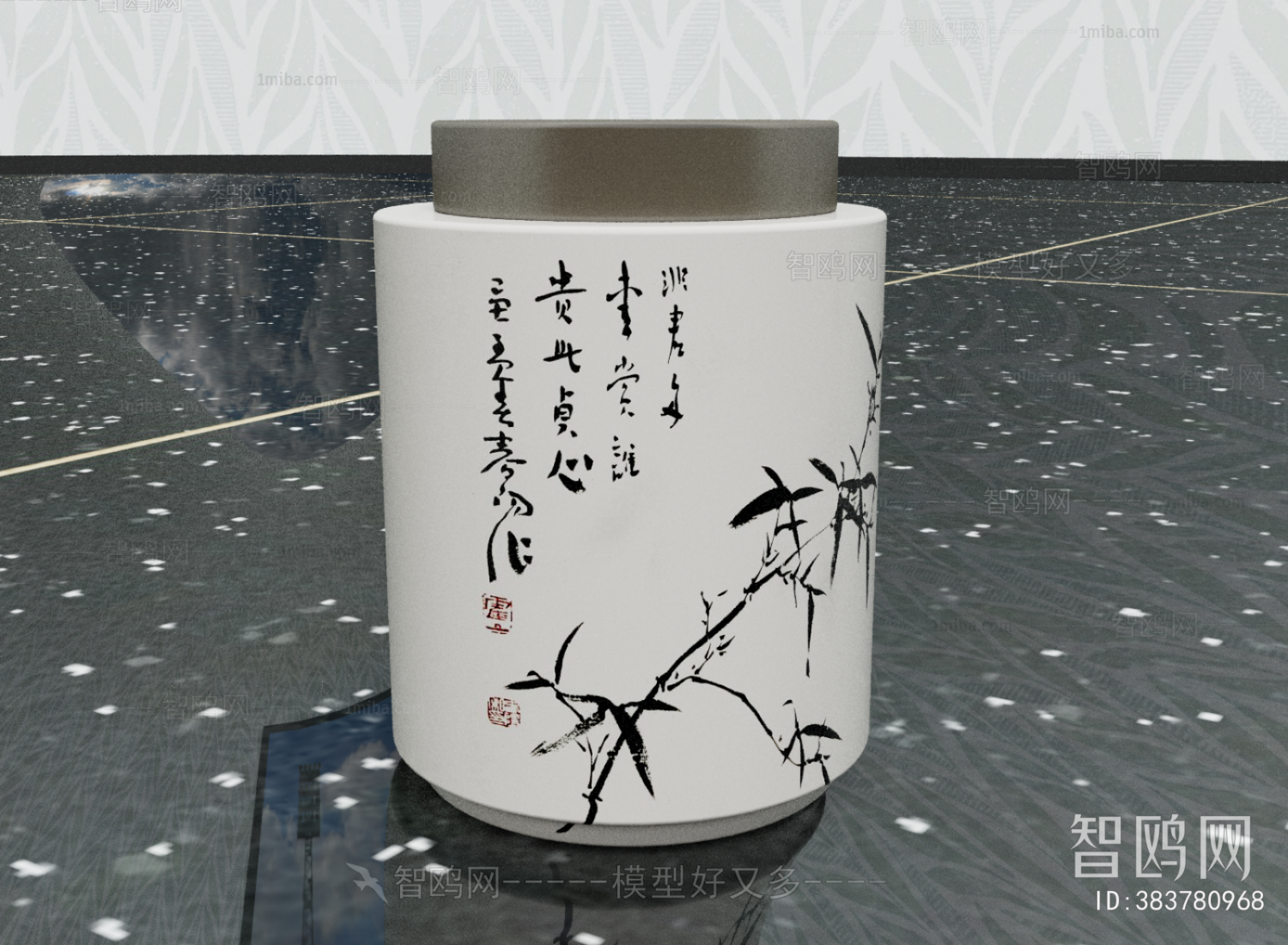 新中式水墨花瓶