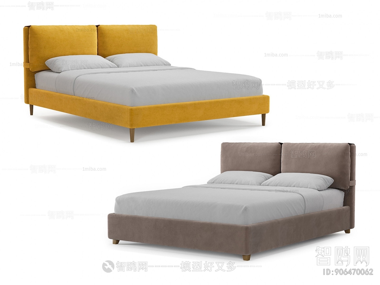 Modern Nordic Style Double Bed