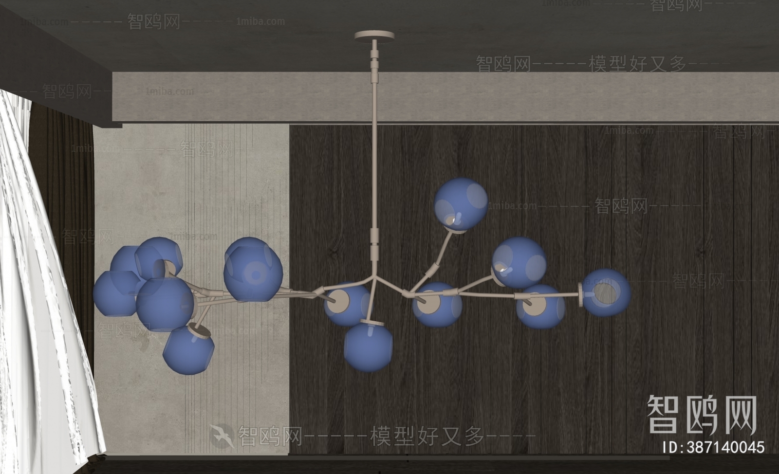 现代球形多头吊灯