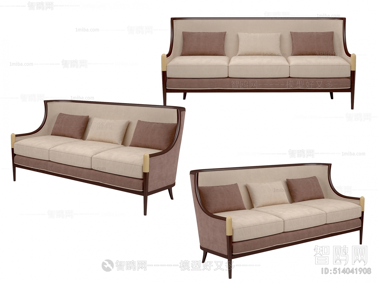 American Style Three-seat Sofa