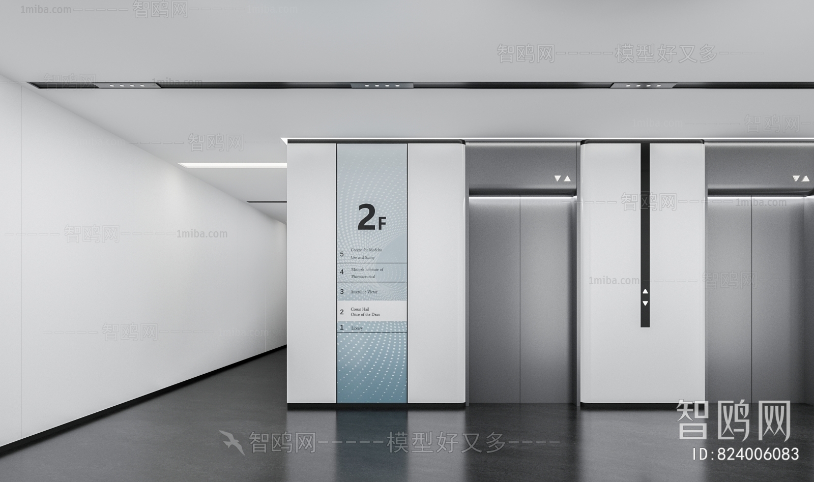 Modern Office Elevator Hall