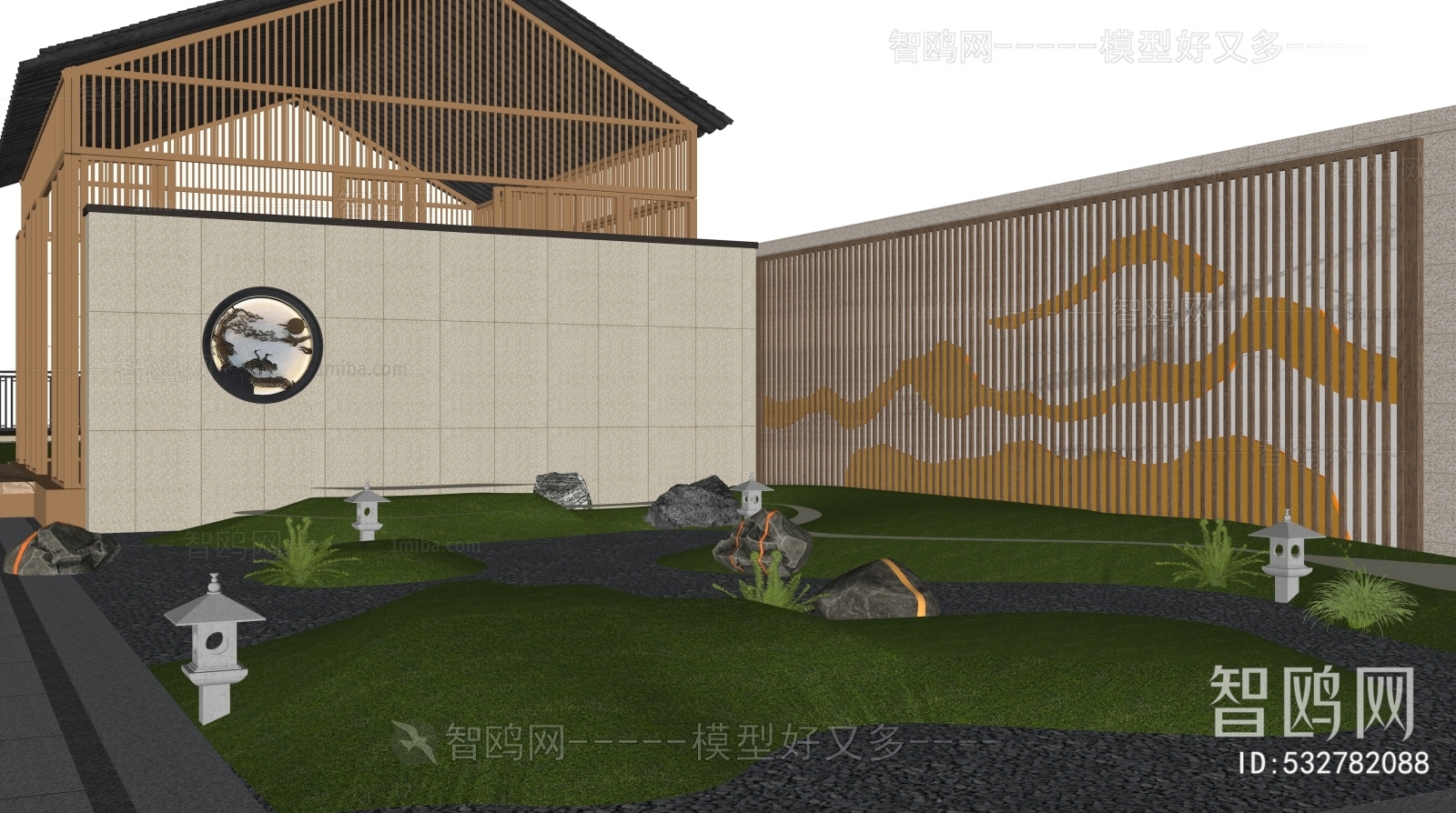 New Chinese Style Courtyard/landscape