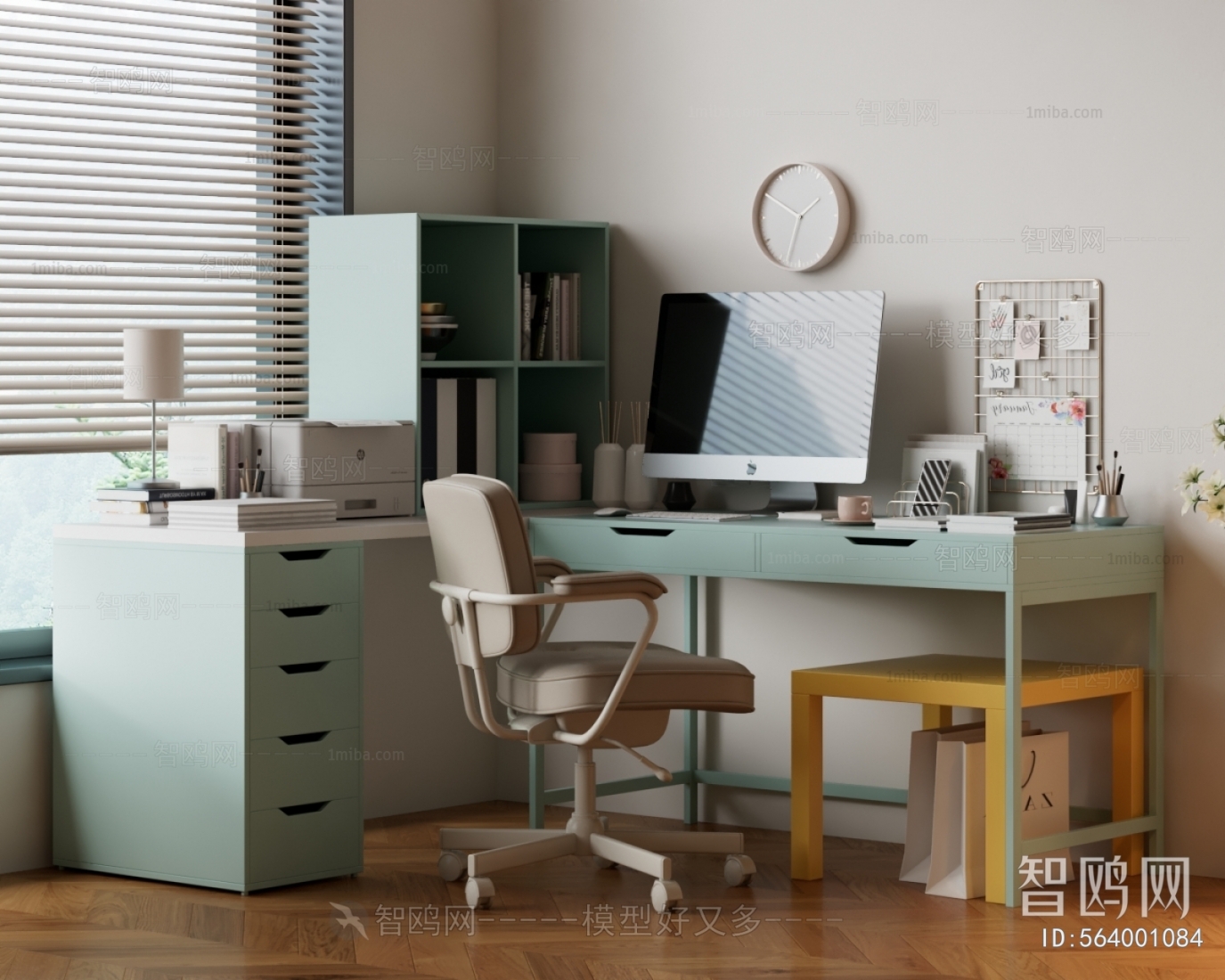 Nordic Style Computer Desk And Chair