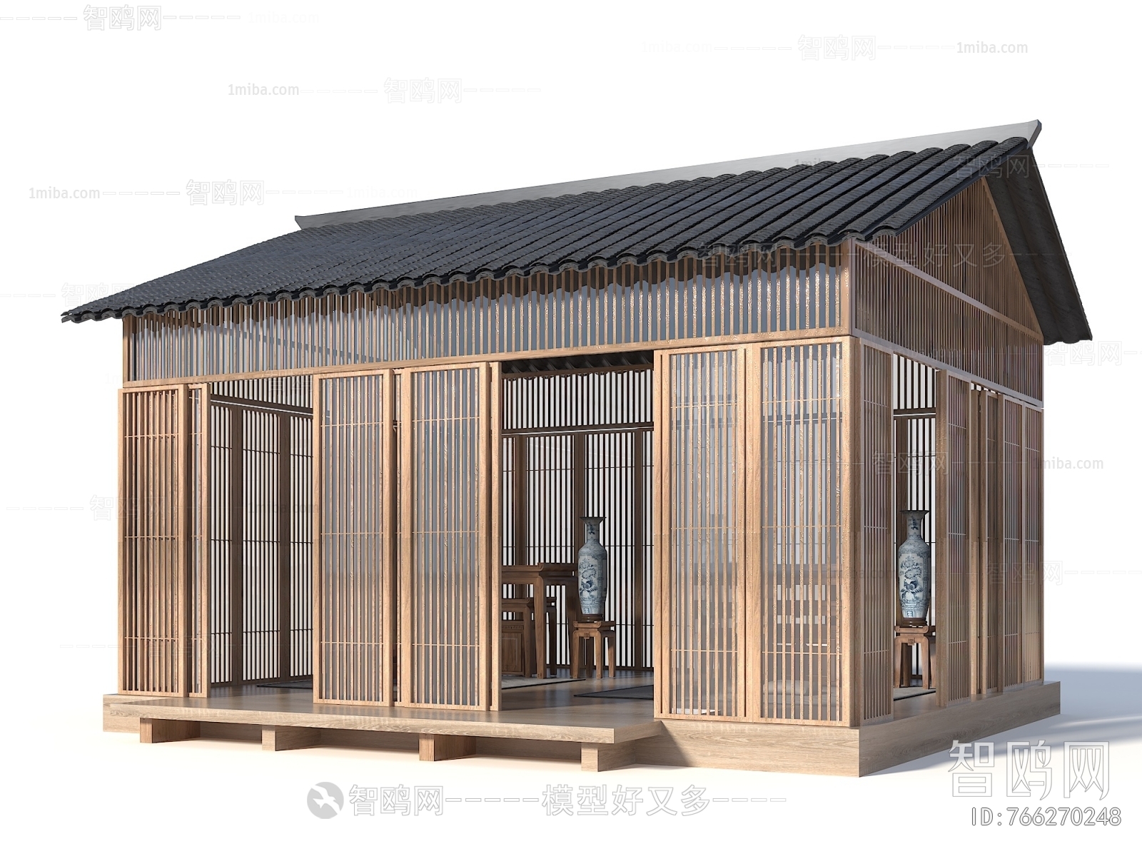 日式庭院木建筑
